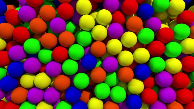 球体过渡填充屏幕五颜六色的小球儿童游乐场
