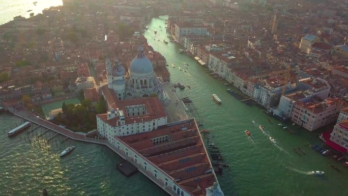 威尼斯大运河鸟瞰图