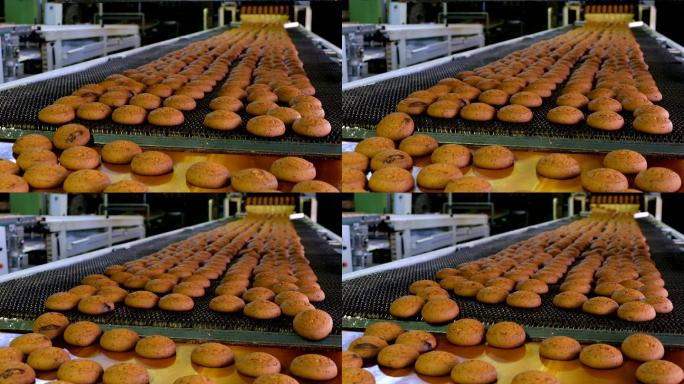 烘焙饼干的工作生产线