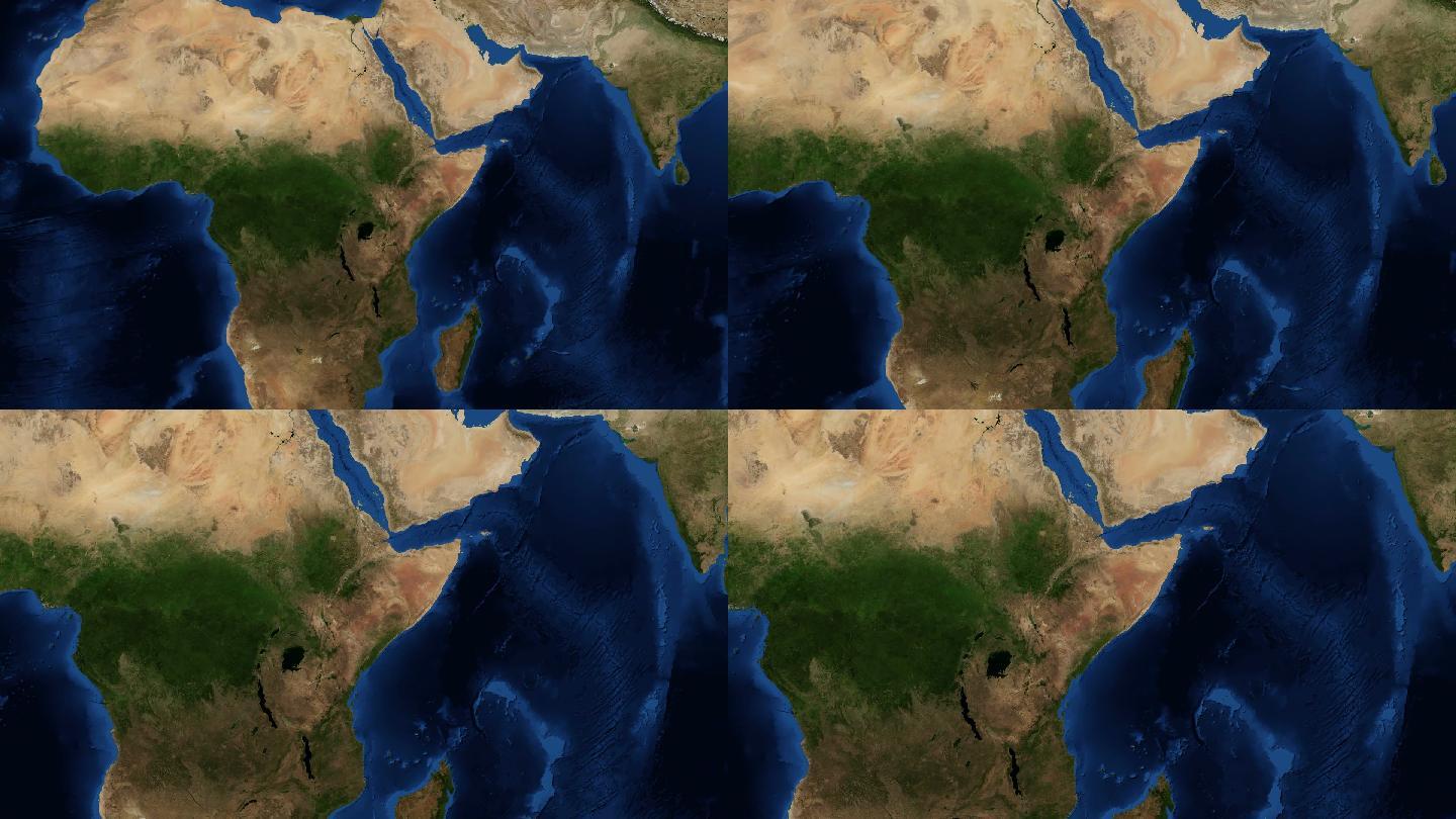 从太空看东非地图