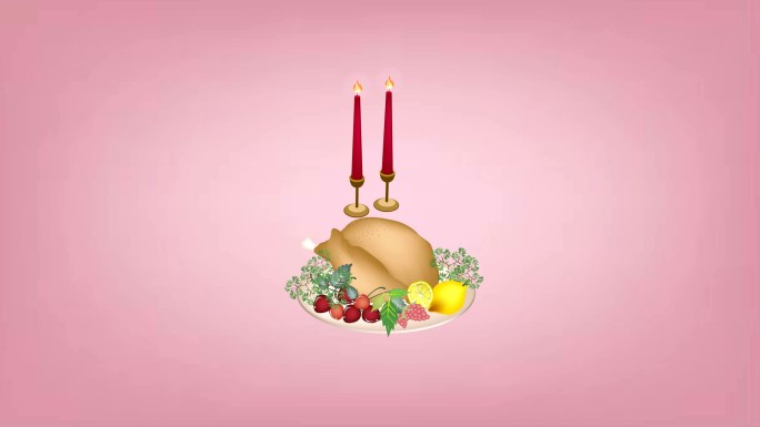 传统圣诞晚餐上火鸡的视频