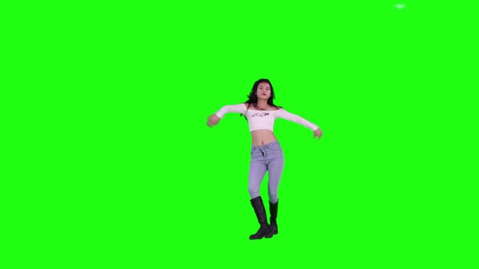 现代爵士舞4K高清舞蹈视频 绿屏抠像