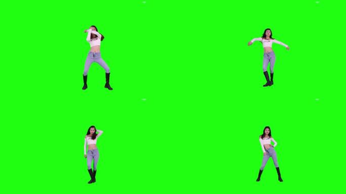 现代爵士舞4K高清舞蹈视频 绿屏抠像