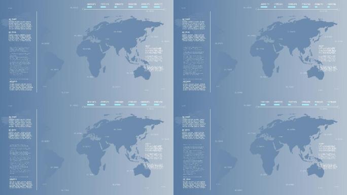 4K数字世界地图科技背景循环