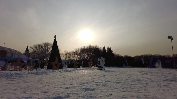 冰雪嘉年华 世界公园雪景 北京地标