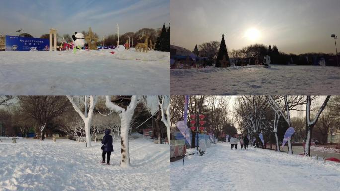 冰雪嘉年华 世界公园雪景 北京地标