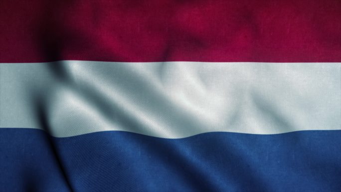 荷兰国旗在风中飘扬