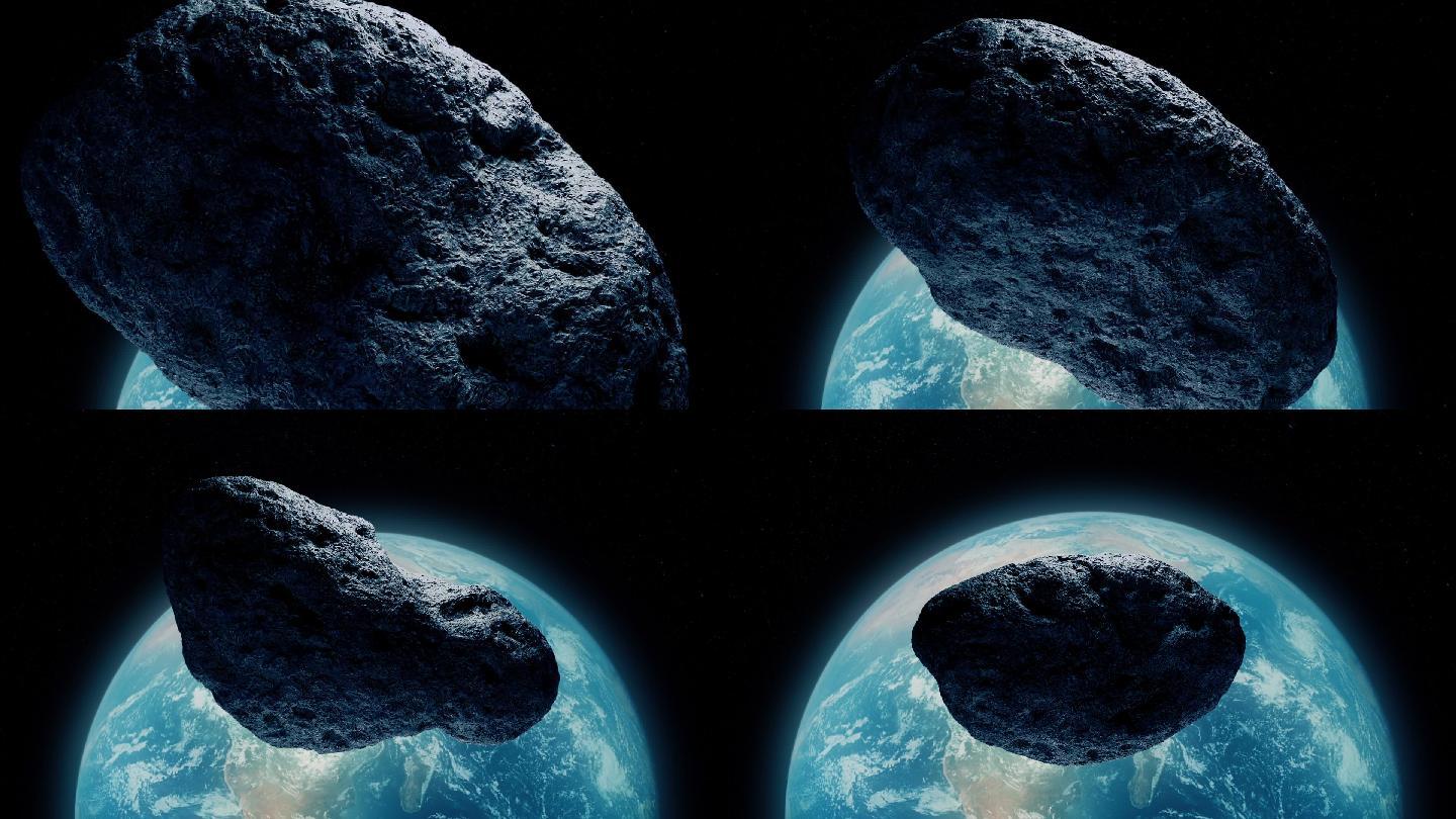 巨大的小行星向地球飞去