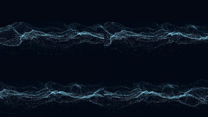 移动点抽象波浪蓝色波纹视频素材网络流动