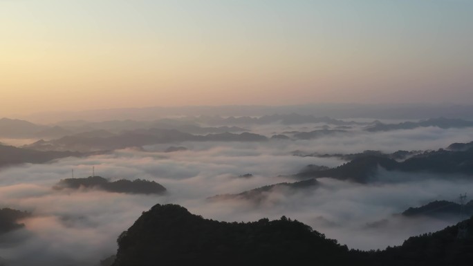 山区云海日出