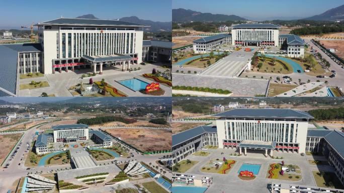 广西梧州市苍梧县新政府大楼航拍