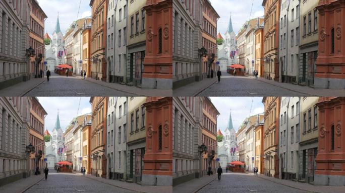 里加城市景观拉脱维亚国外外国街道街头街景