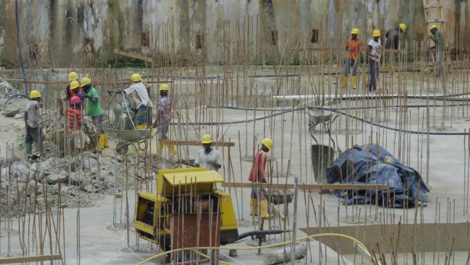 非洲城市建筑工地延时素材