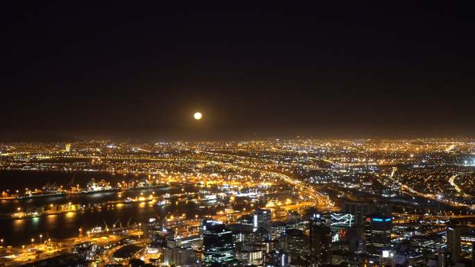 南非开普敦的美丽夜景