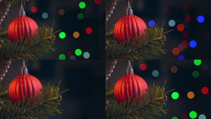 装饰圣诞树视频素材装饰品饰品亮丽圣诞节