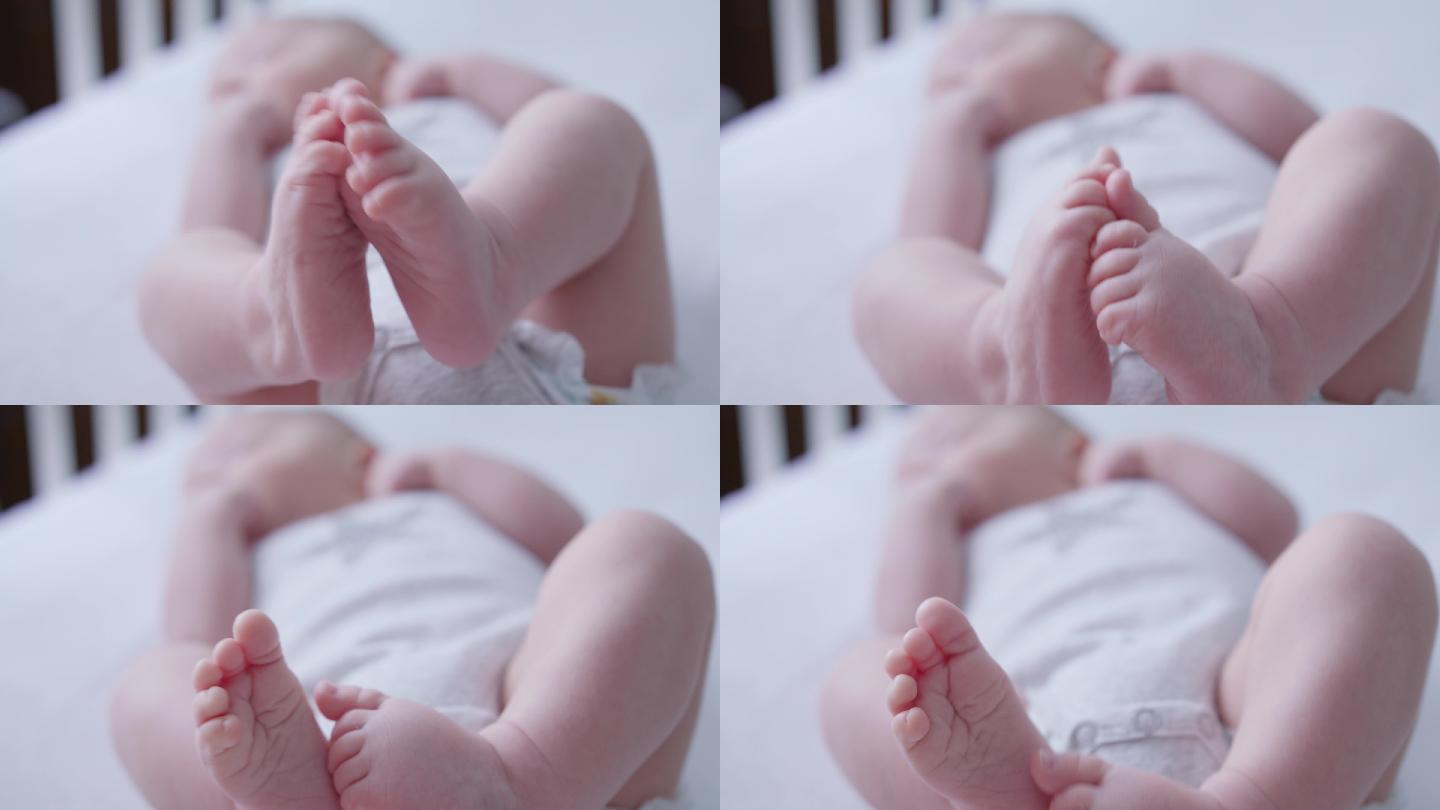可爱的婴儿婴幼儿可爱宝贝小脚脚