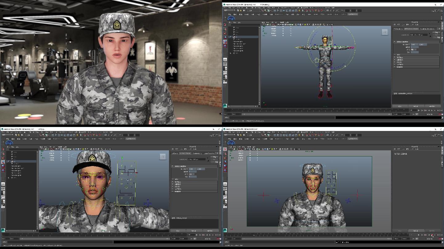 写实青年士兵 虚拟主播模型