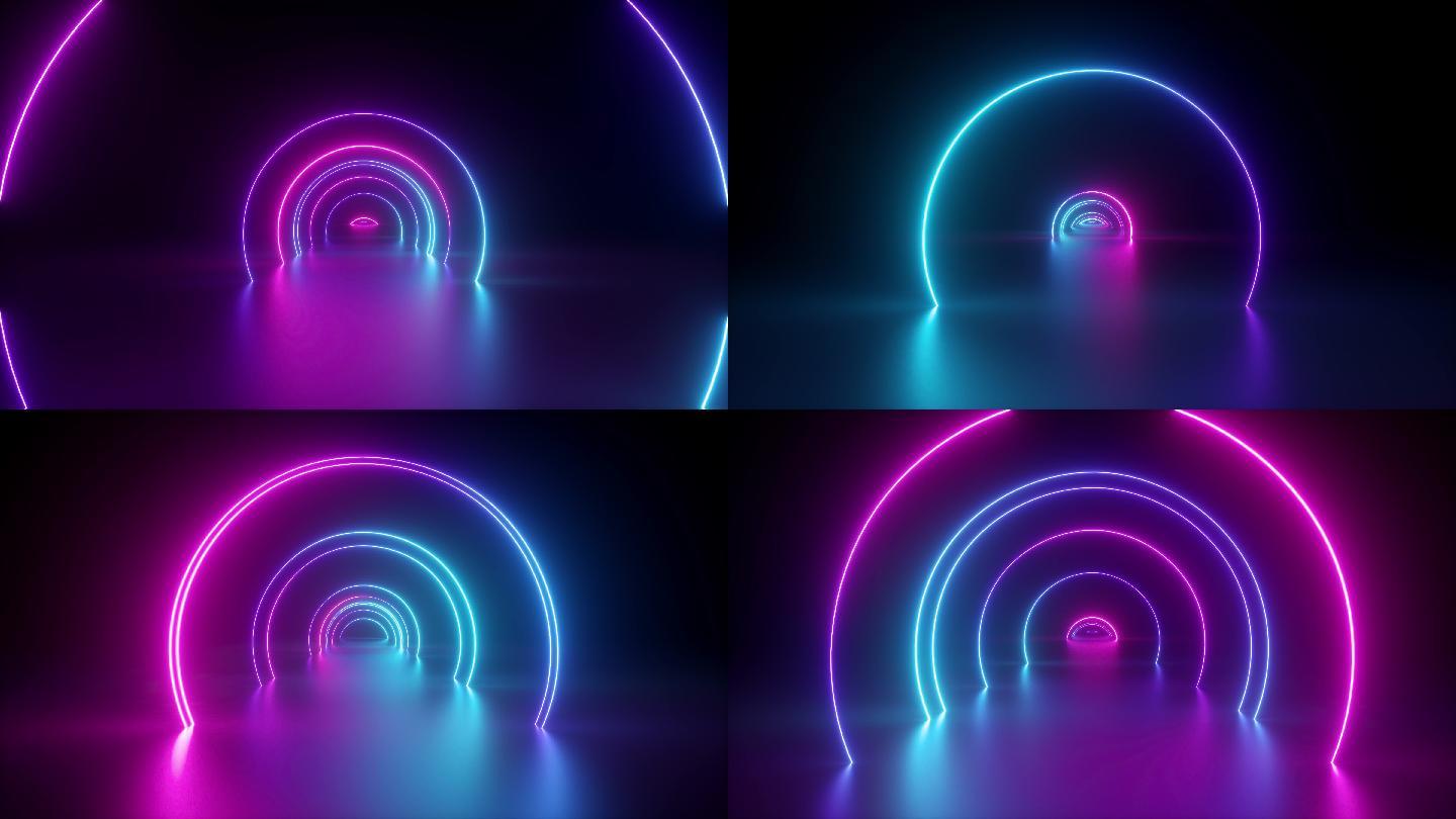 3d渲染穿越隧道动态效果视频素材3D动画