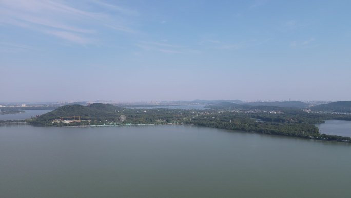 武汉东湖5A景区珞珈山航拍