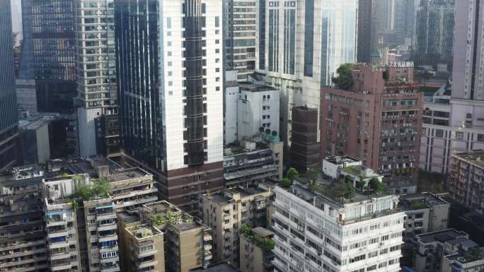 重庆4k航拍延时网红地标楼群山城宣传片