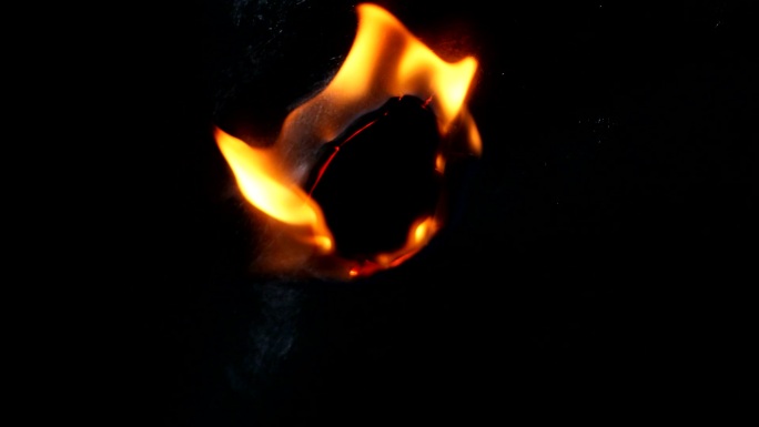 烧纸纸张着火燃烧着火