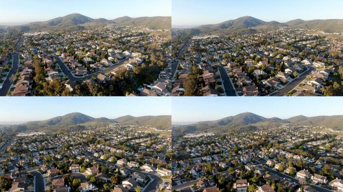 南加州现代住宅小区鸟瞰图