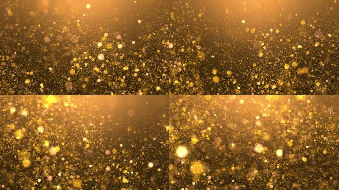 金色粒子唯美梦幻金粒子逆光飞扬金色小球亮