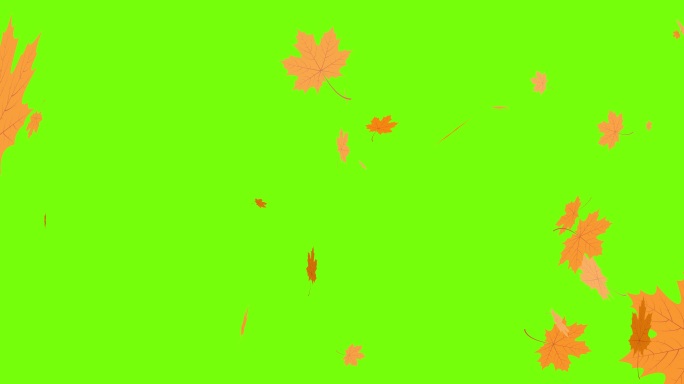 绿色背景上的落叶视频素材动态纹理抽象概念
