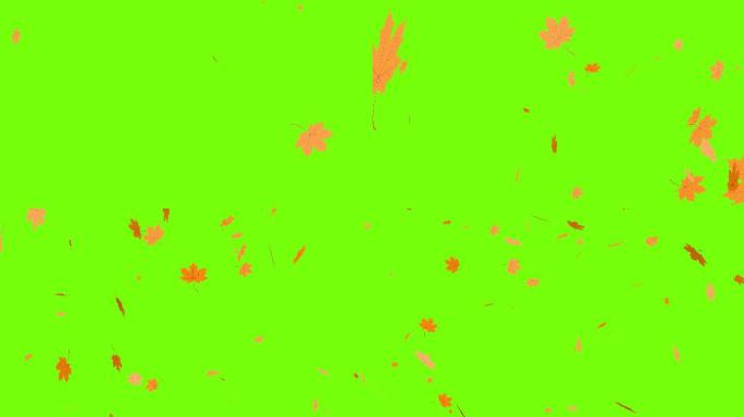 绿色背景上的落叶视频素材动态纹理抽象概念