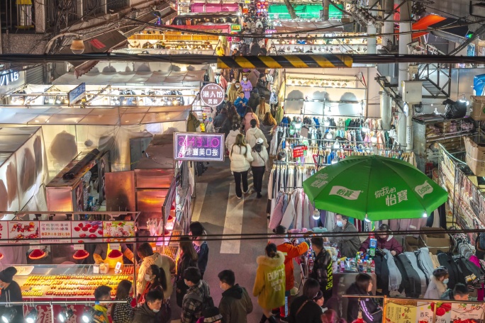 武汉保成路夜市延时