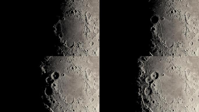 月球表面小行星尘埃视频素材宇宙飞行