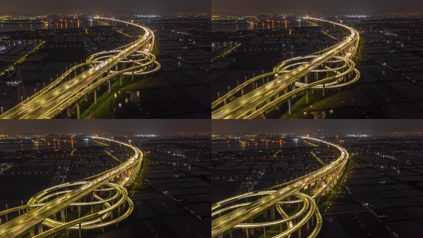 广州南沙大桥夜景