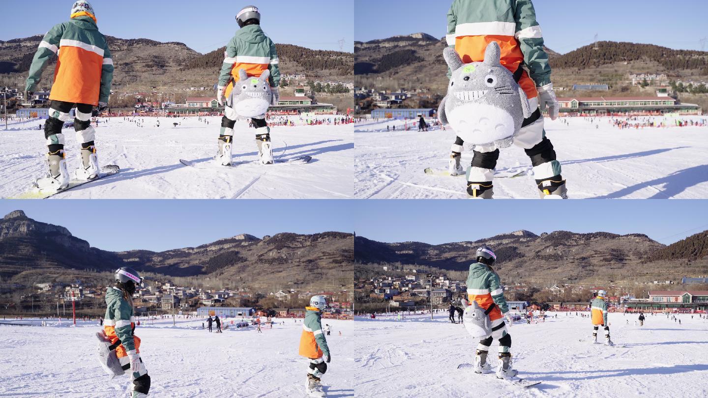 滑雪 单板自由滑雪 情侣 滑雪装备