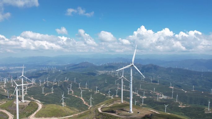 桂林摩天岭风力发电大范围移动延时
