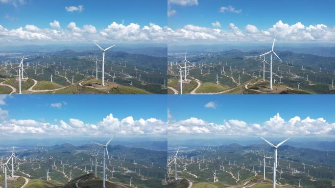 桂林摩天岭风力发电大范围移动延时