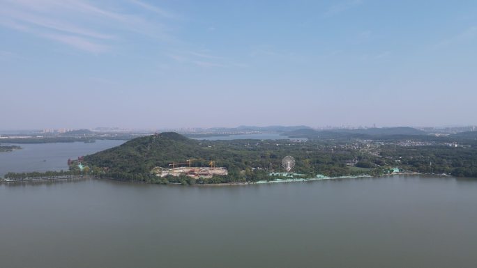 武汉东湖5A景区珞珈山航拍