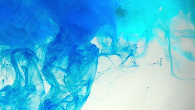 抽象蓝色海洋背景液体流动色彩墨晕