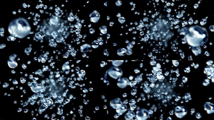 飞行水滴背景化妆品护肤水珠慢镜头视频素材