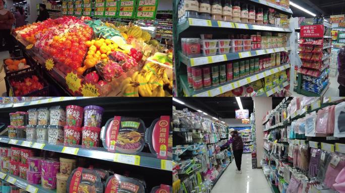 超市春节购物卖水果蔬菜瓜果绿色食品