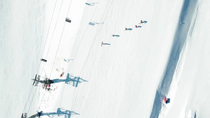 4K冬奥航拍滑雪 冰雪运动