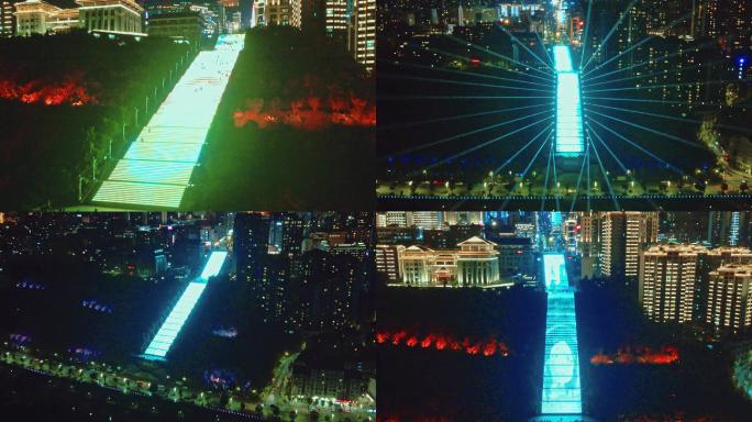 4K城市大型灯光秀（三峡之光）实拍视频