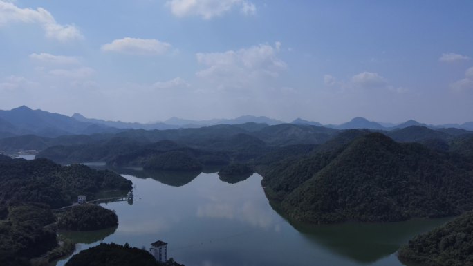 青山绿水山水航拍