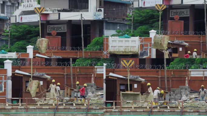 非洲城市建筑工地