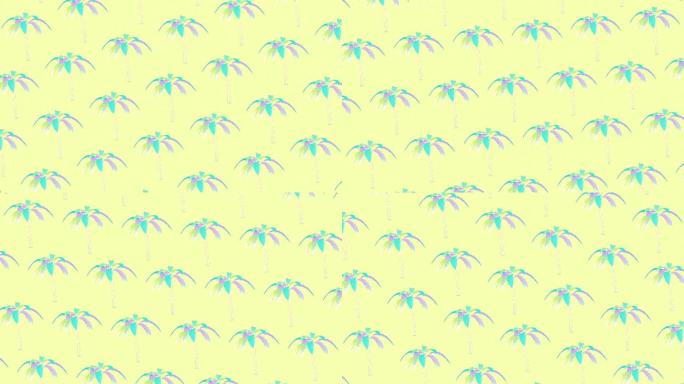 3d棕榈图案度假海滩氛围