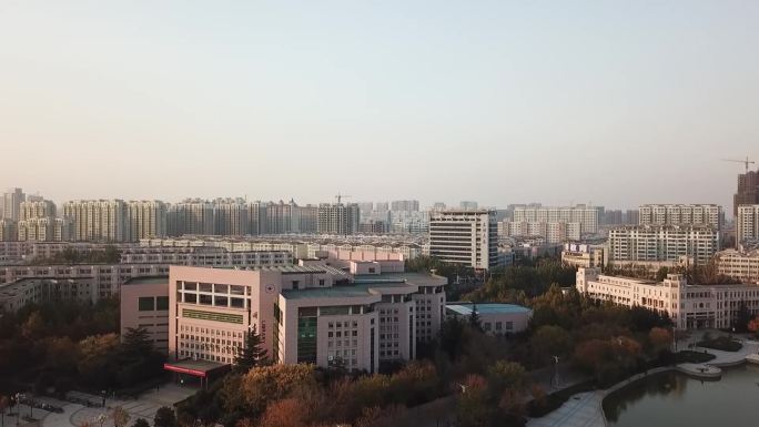 潍坊学院 大学城 城市 航拍 二三线城市