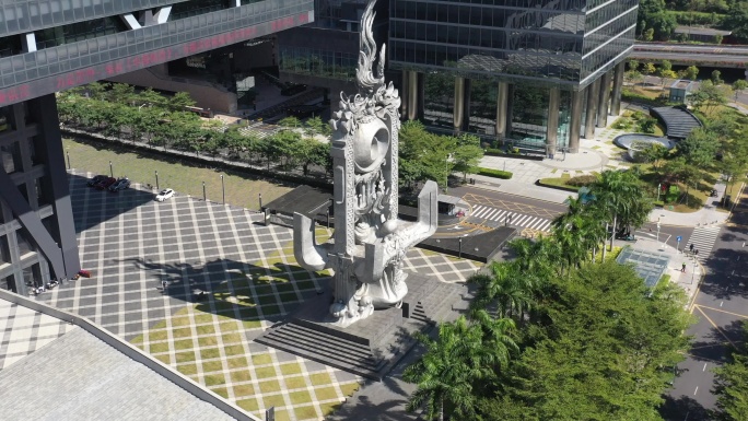深圳证交所广场雕塑群主雕塑《龙盈乾坤》6