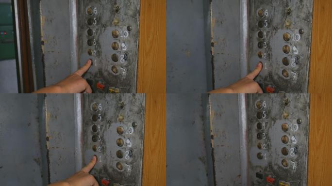 旧金属升降机破旧老旧工业