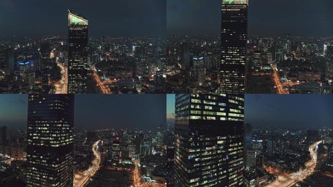 【高清夜景】沈阳市府恒隆中部环绕4K