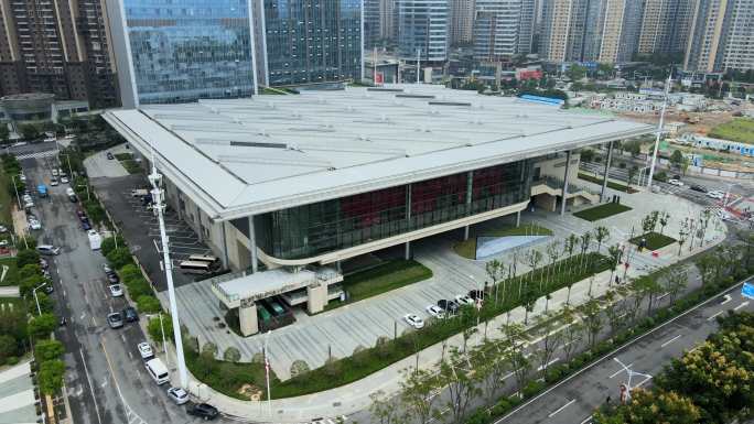 4K长沙北辰国际会议中心航拍空镜