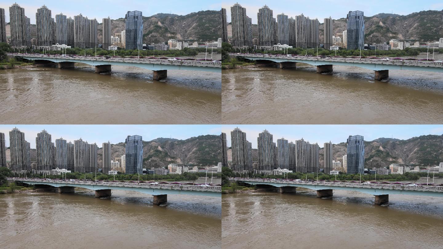 七里河黄河大桥航拍